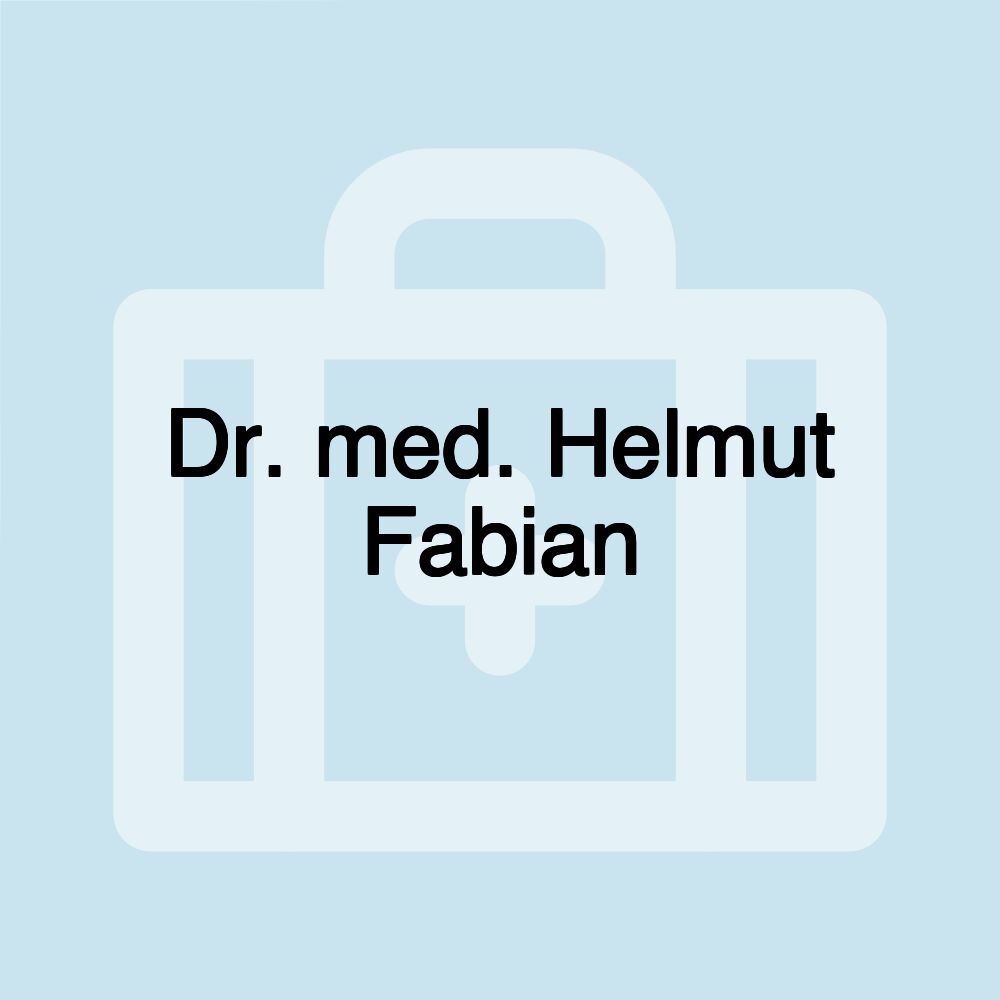Dr. med. Helmut Fabian