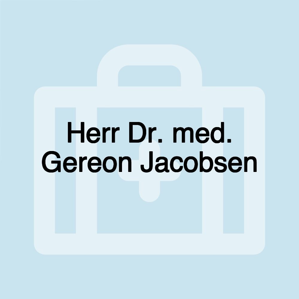 Herr Dr. med. Gereon Jacobsen