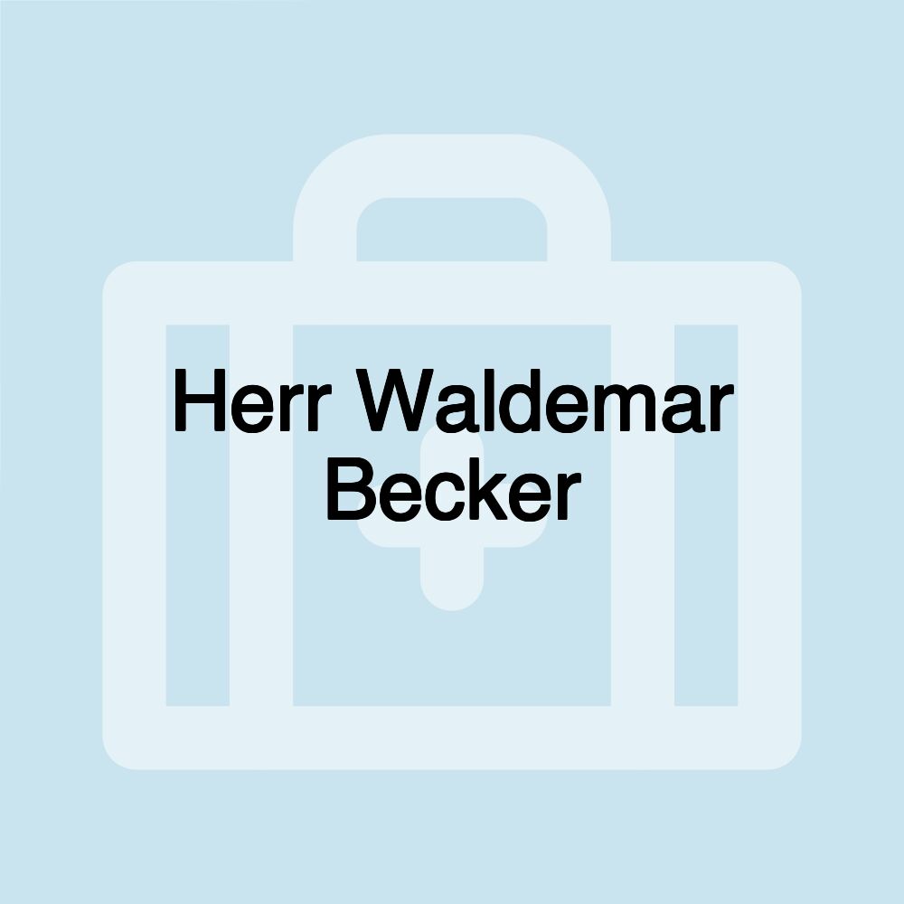 Herr Waldemar Becker