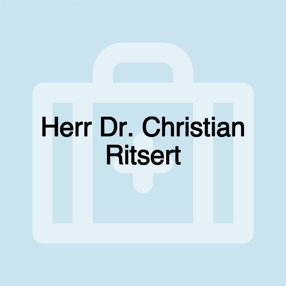 Herr Dr. Christian Ritsert