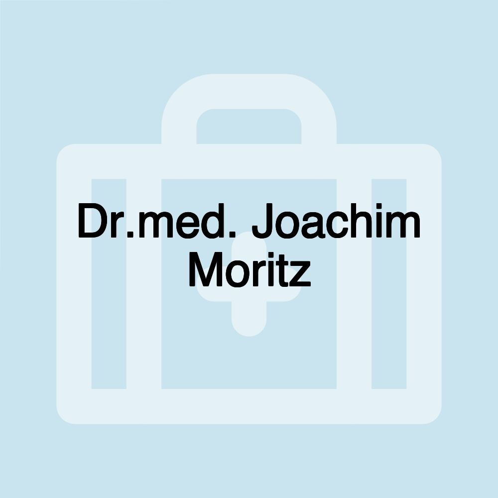 Dr.med. Joachim Moritz