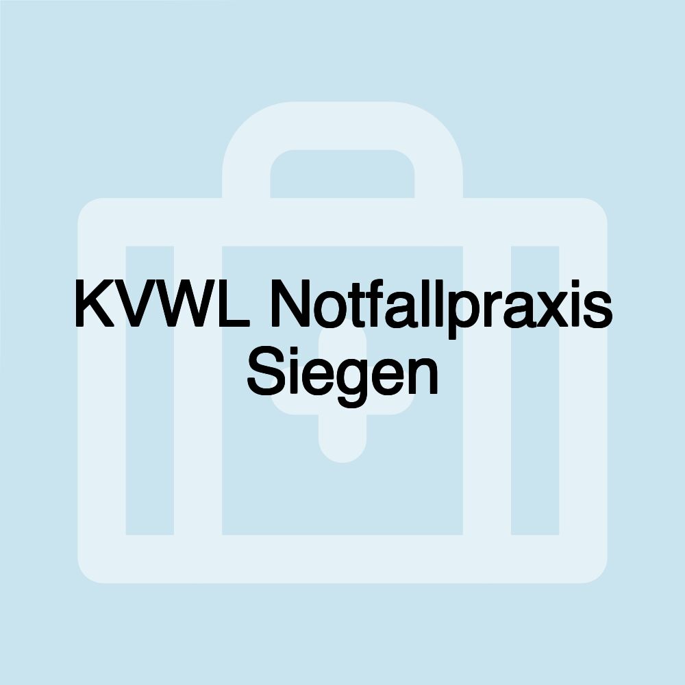 KVWL Notfallpraxis Siegen