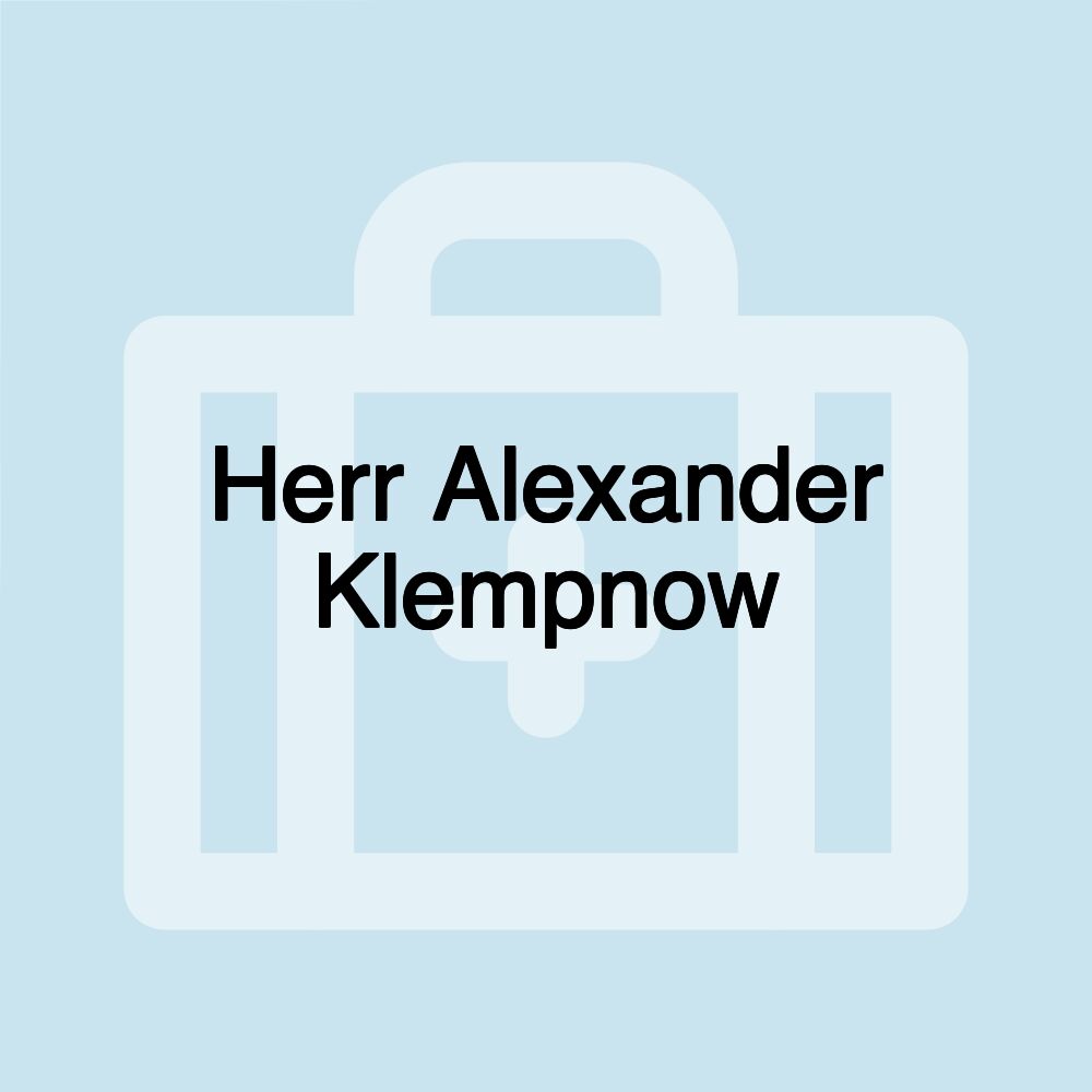 Herr Alexander Klempnow