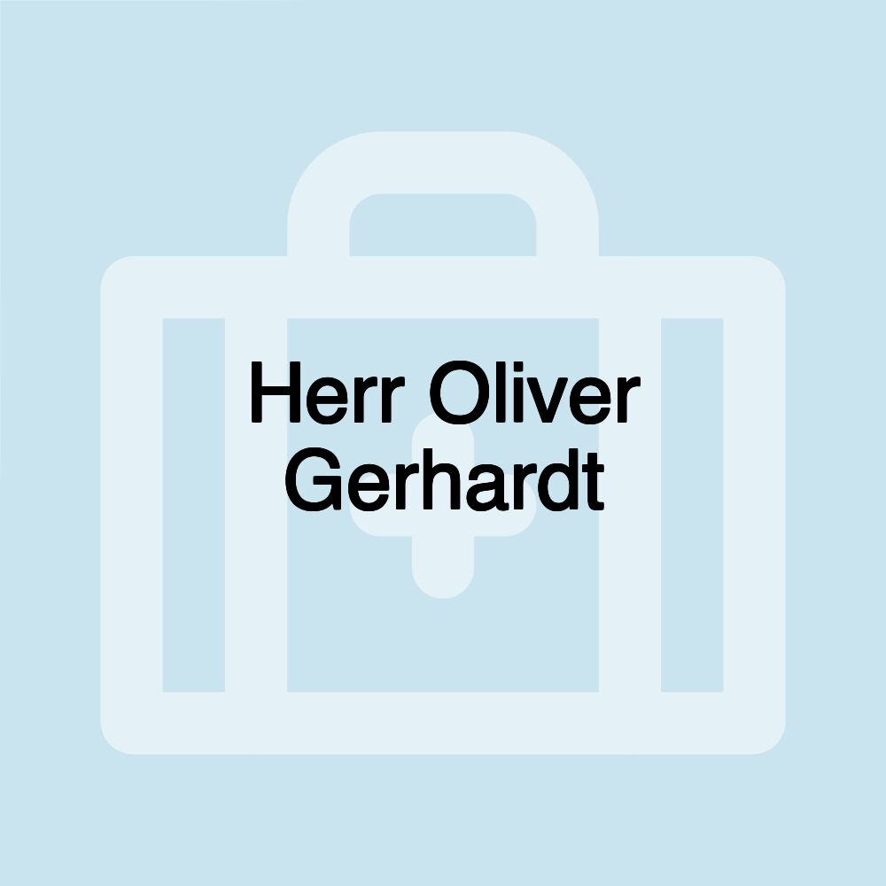 Herr Oliver Gerhardt