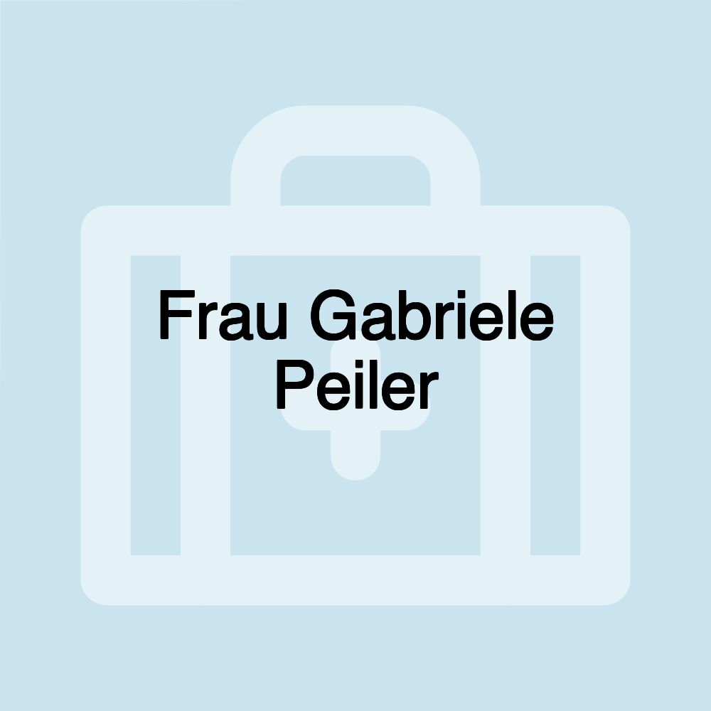Frau Gabriele Peiler