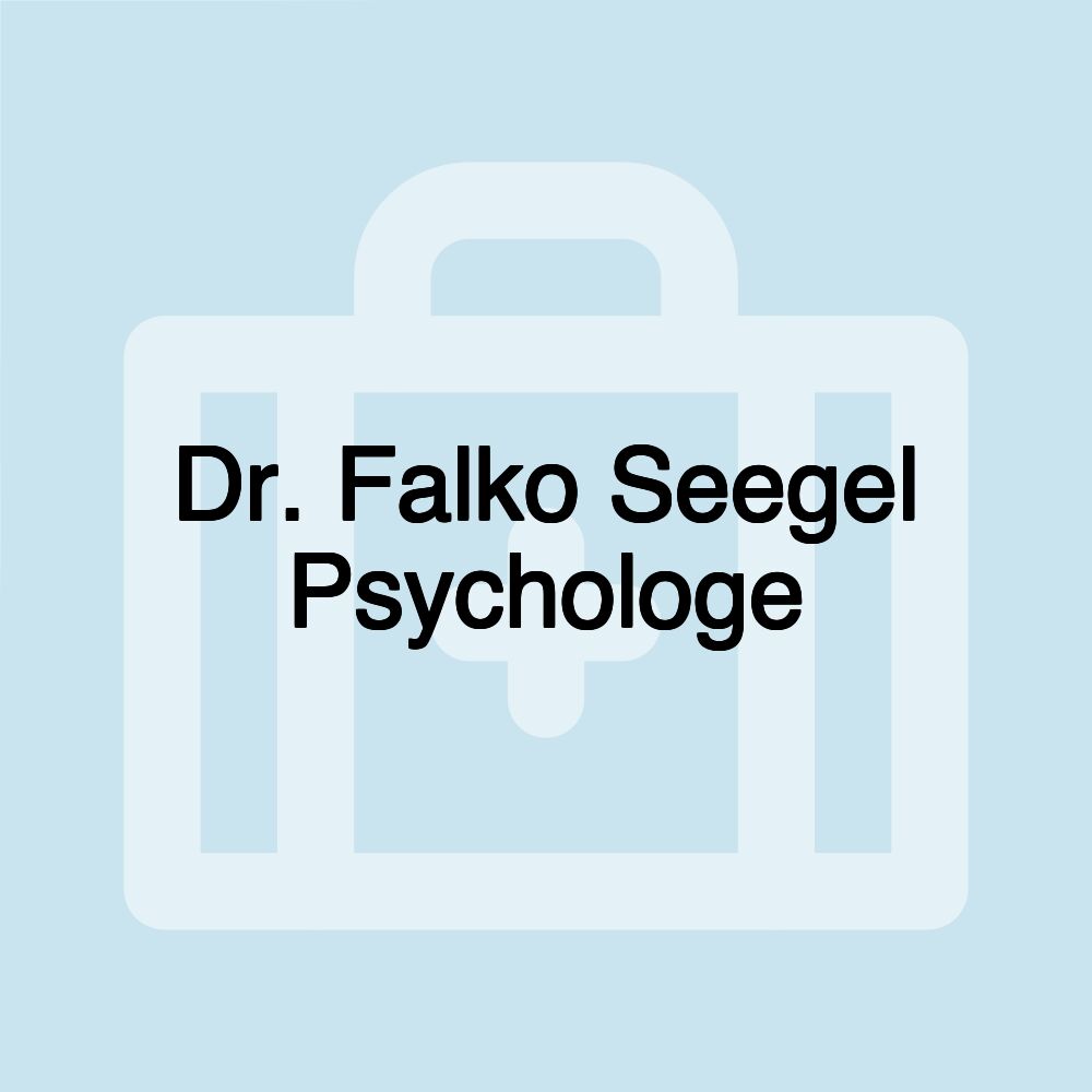 Dr. Falko Seegel Psychologe