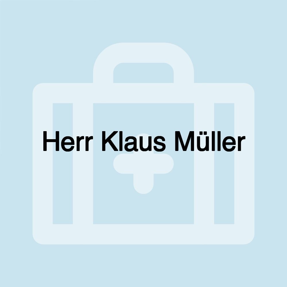 Herr Klaus Müller
