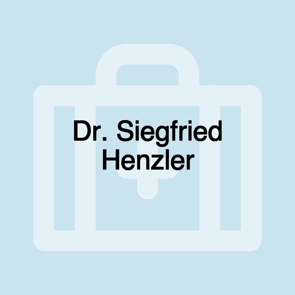 Dr. Siegfried Henzler