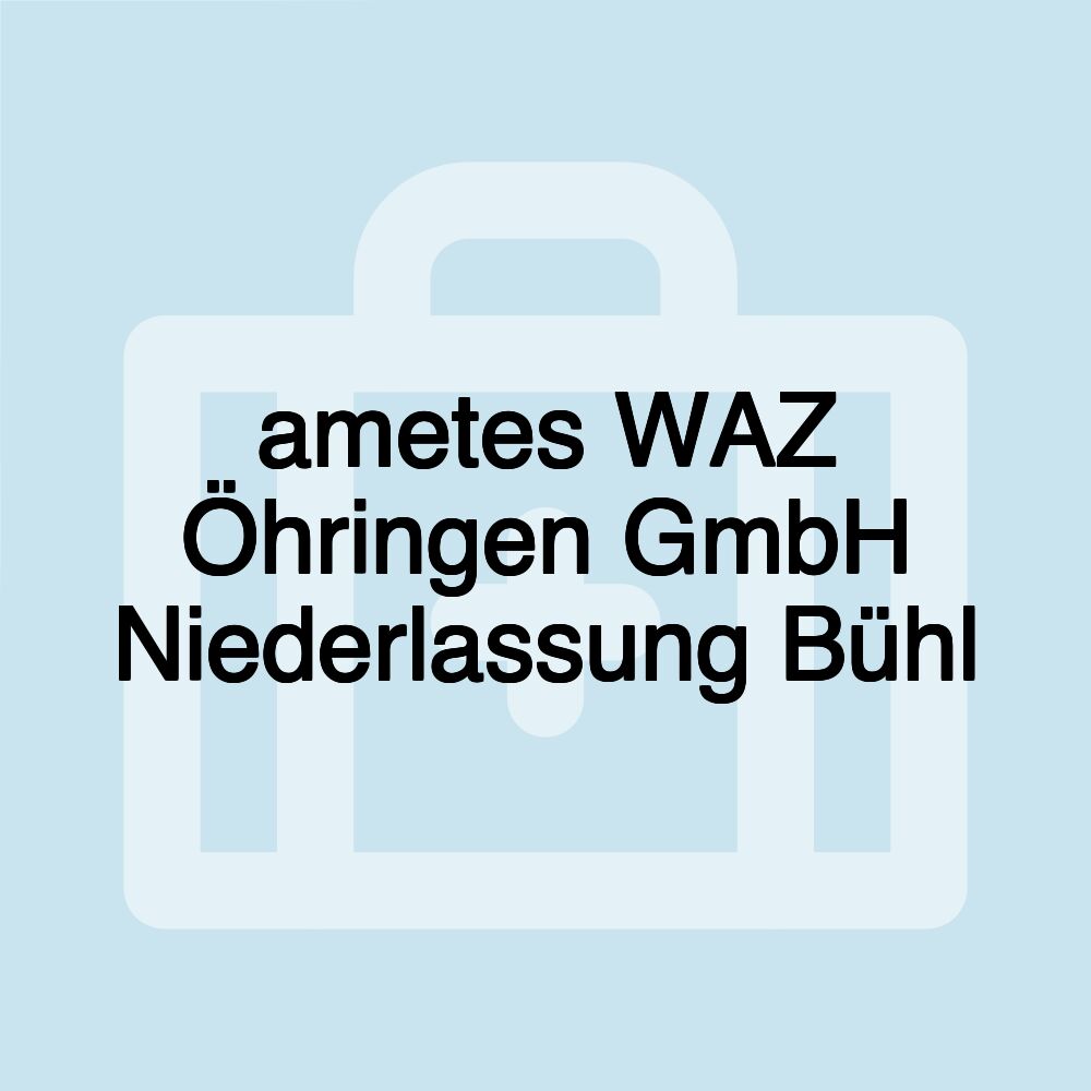 ametes WAZ Öhringen GmbH Niederlassung Bühl