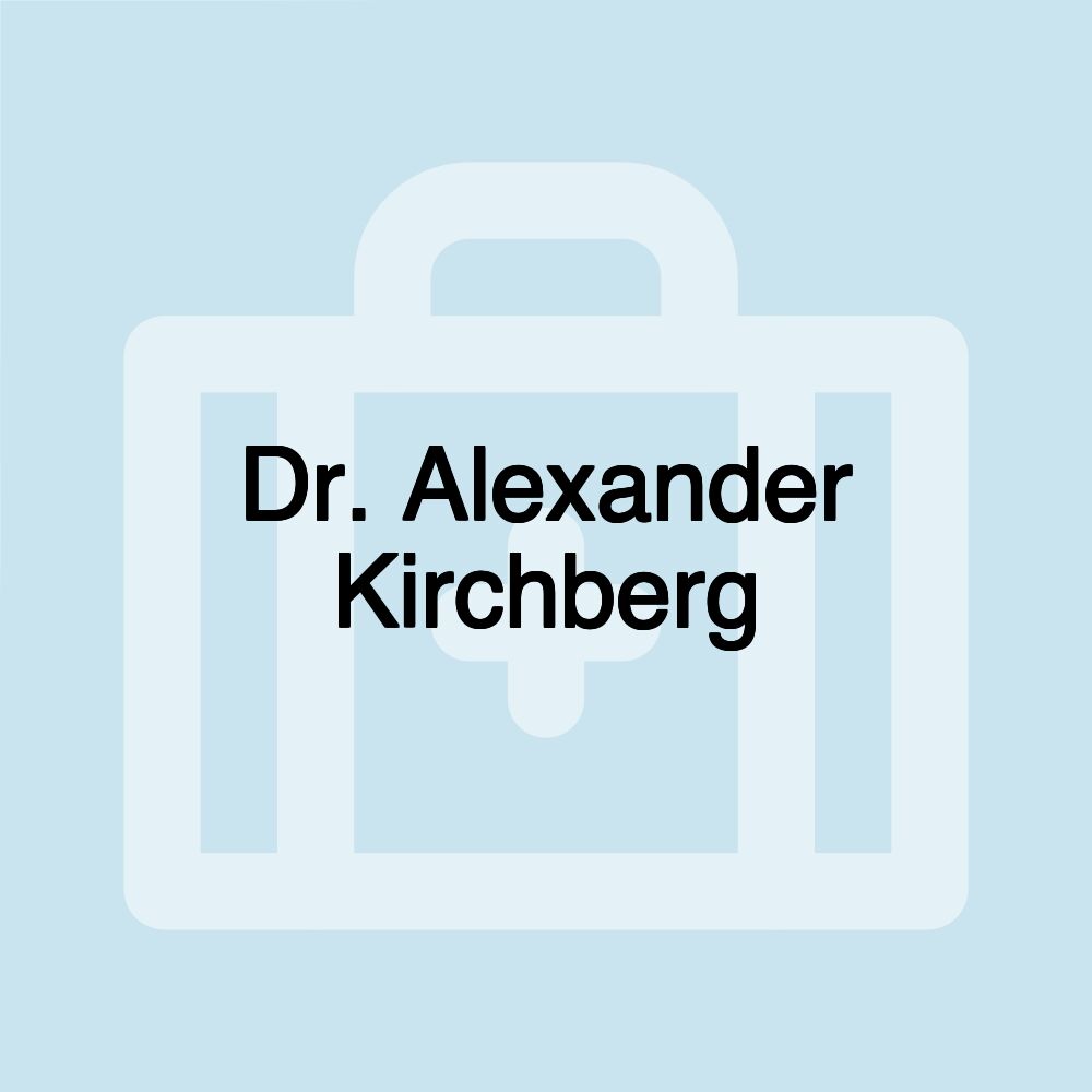 Dr. Alexander Kirchberg