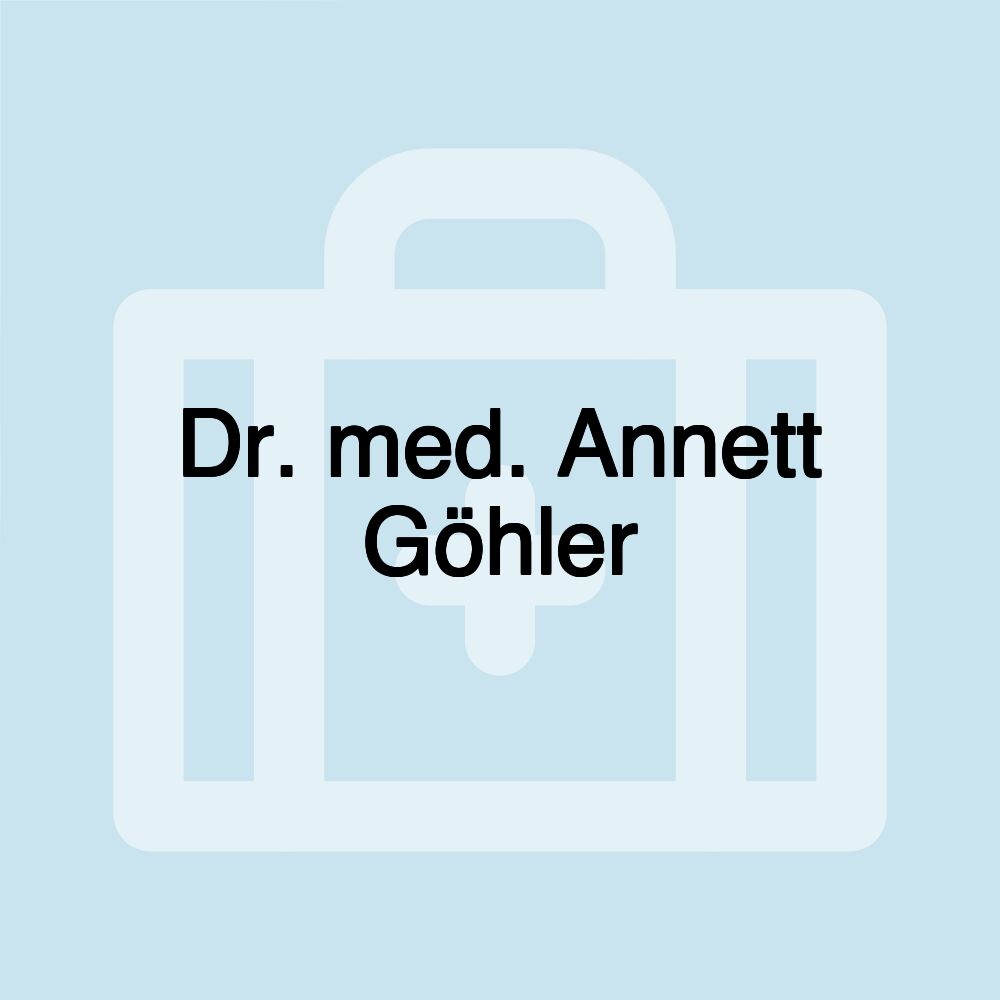 Dr. med. Annett Göhler