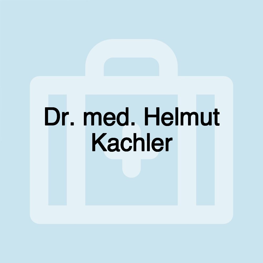 Dr. med. Helmut Kachler