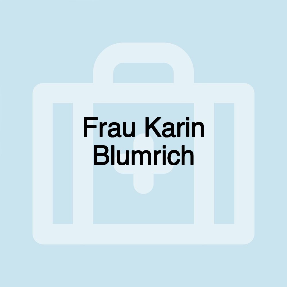 Frau Karin Blumrich