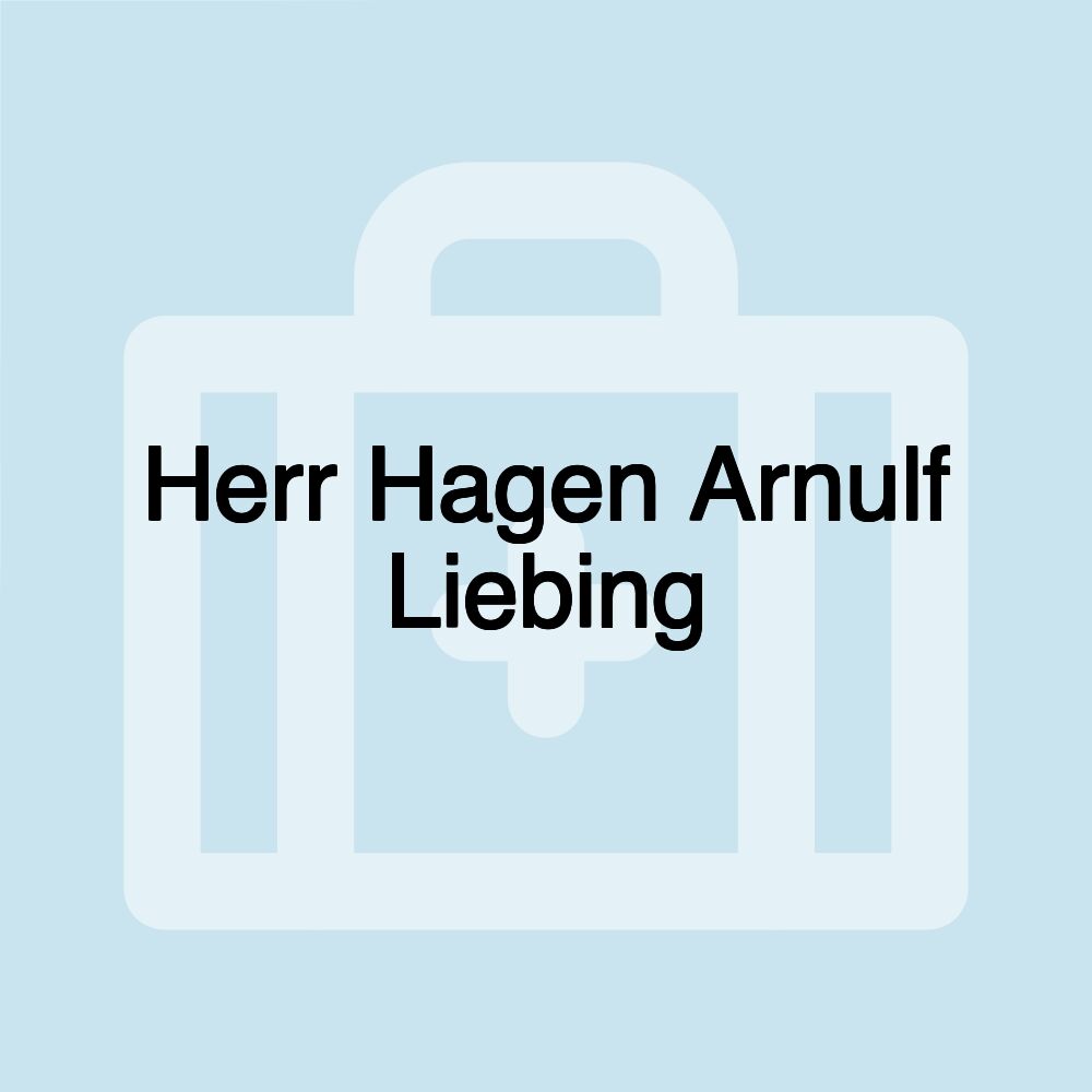 Herr Hagen Arnulf Liebing