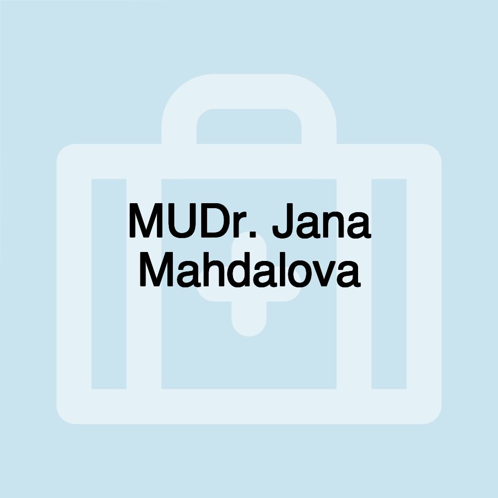 MUDr. Jana Mahdalova