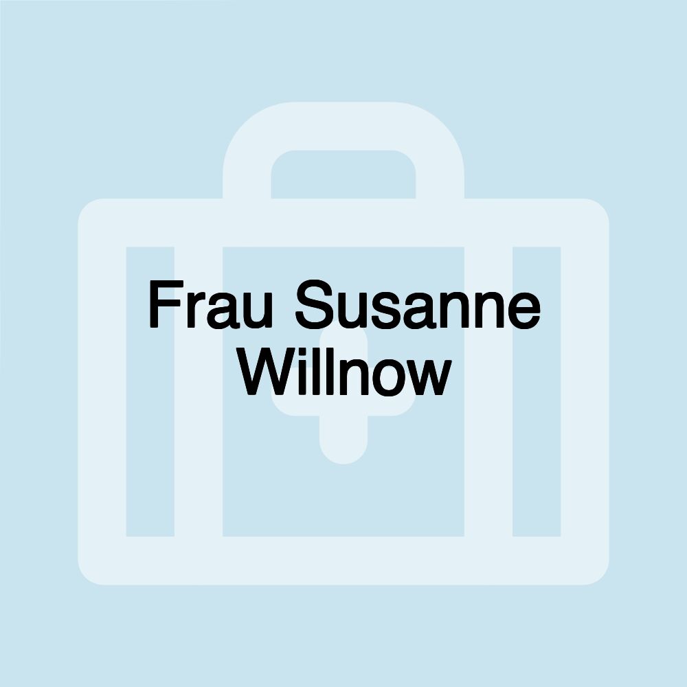 Frau Susanne Willnow