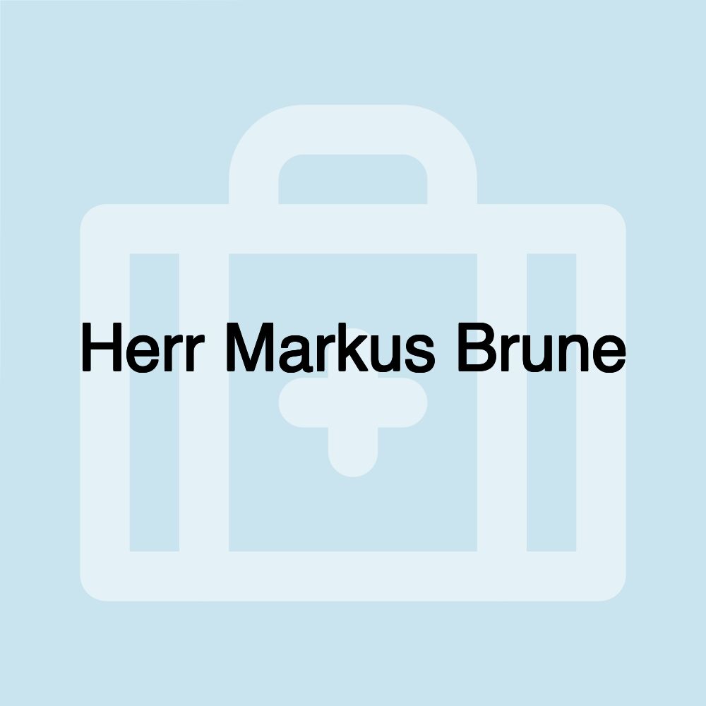 Herr Markus Brune