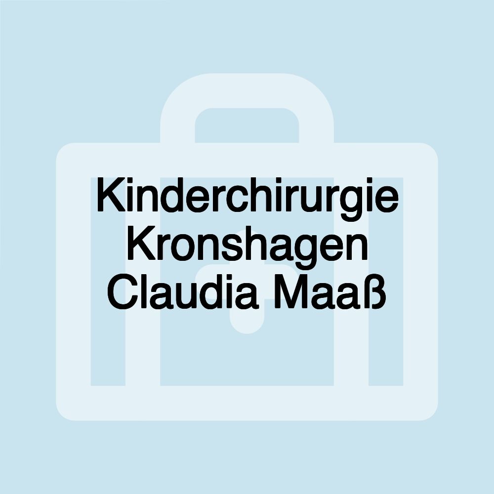 Kinderchirurgie Kronshagen Claudia Maaß