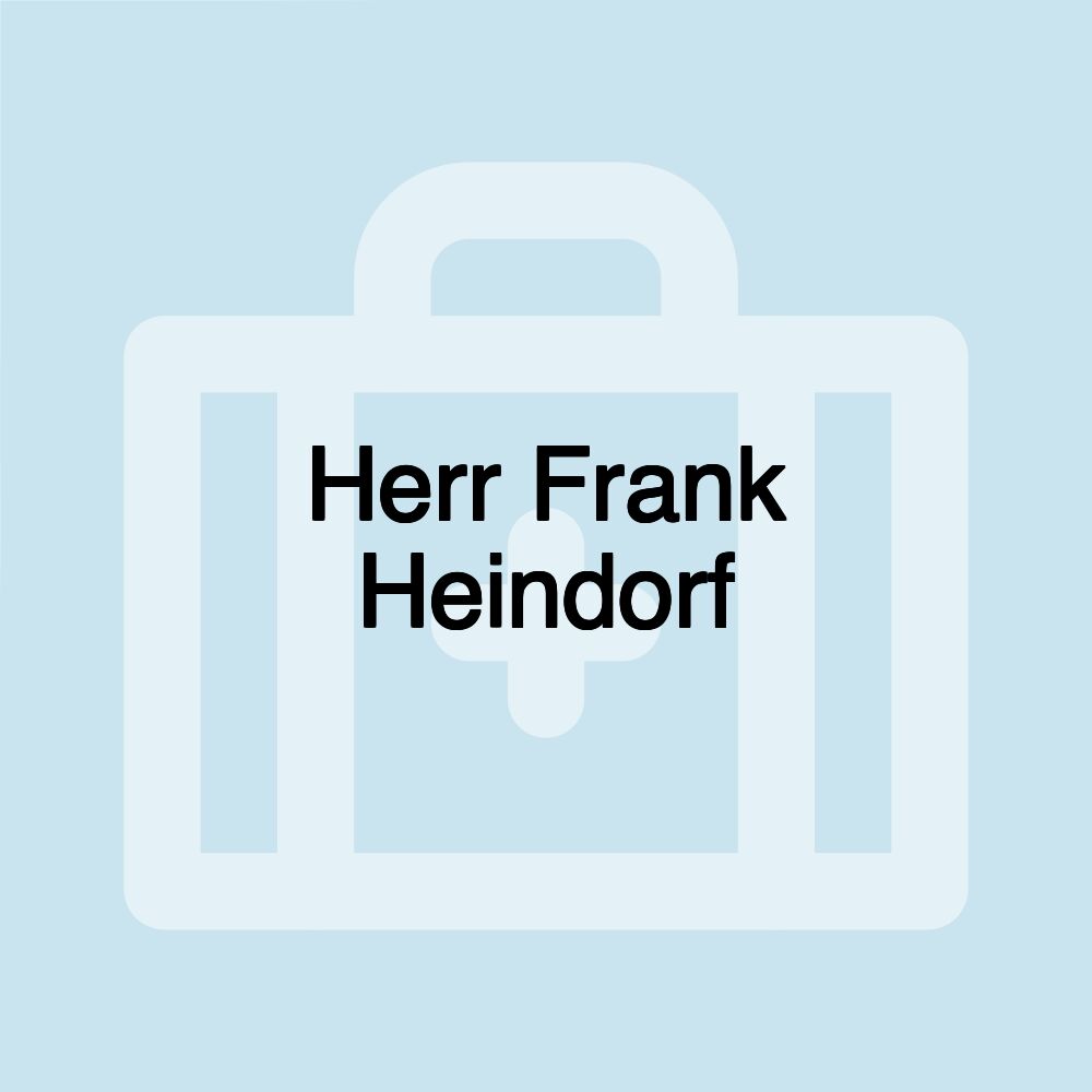 Herr Frank Heindorf