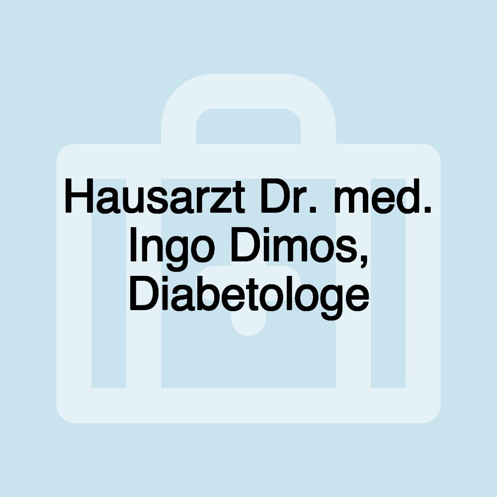 Hausarzt Dr. med. Ingo Dimos, Diabetologe