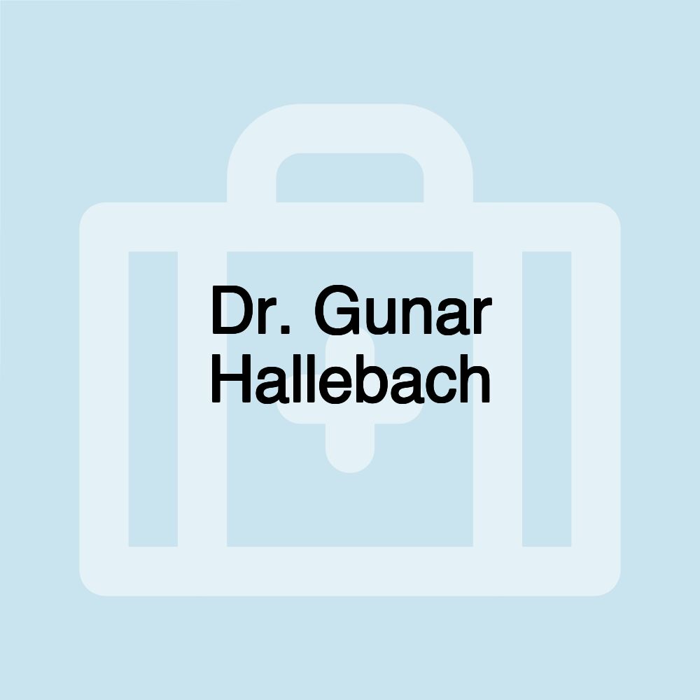 Dr. Gunar Hallebach