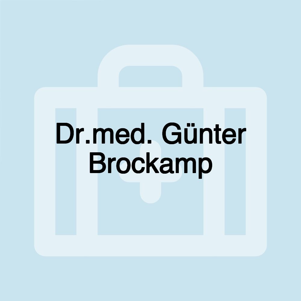 Dr.med. Günter Brockamp