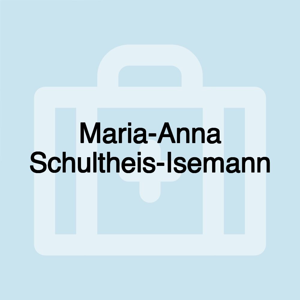 Maria-Anna Schultheis-Isemann