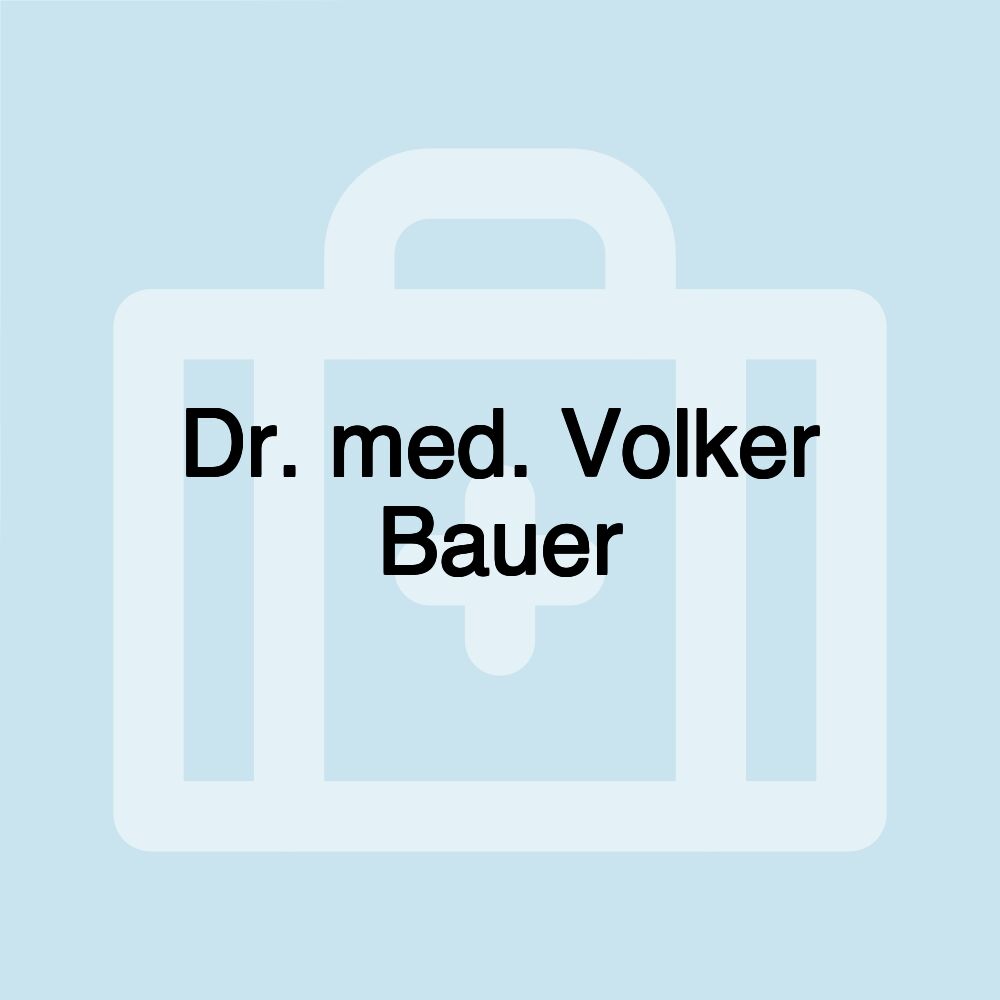 Dr. med. Volker Bauer