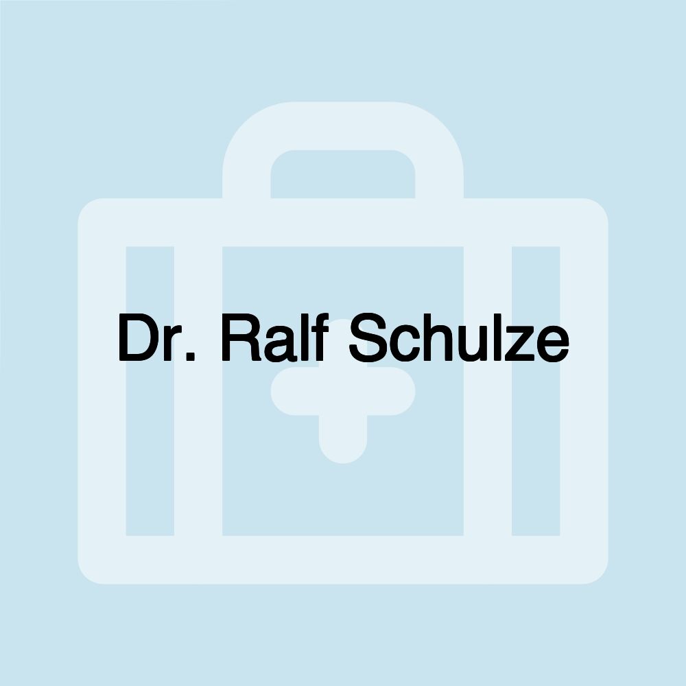 Dr. Ralf Schulze