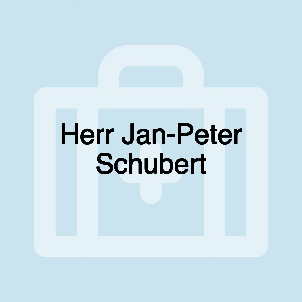 Herr Jan-Peter Schubert