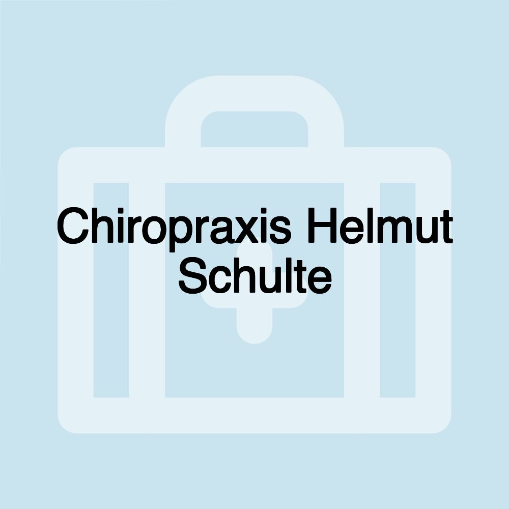 Chiropraxis Helmut Schulte