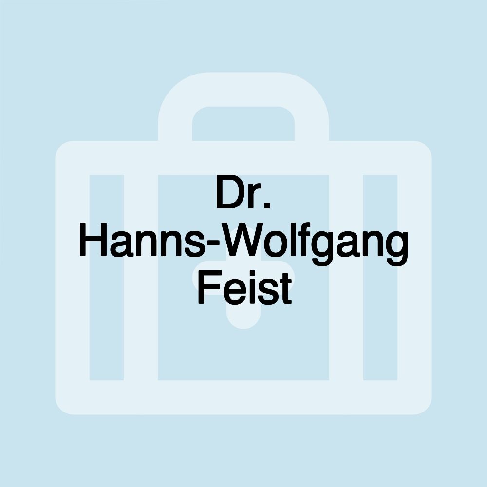 Dr. Hanns-Wolfgang Feist