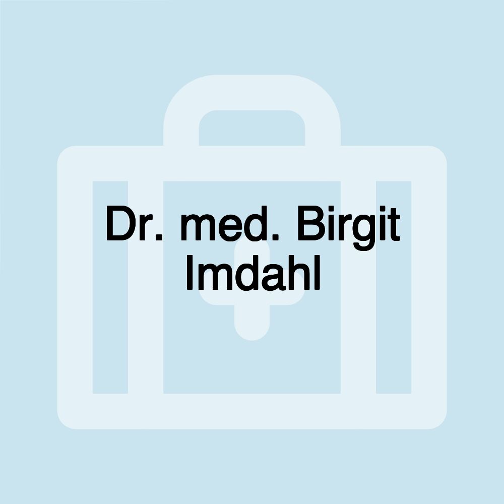 Dr. med. Birgit Imdahl
