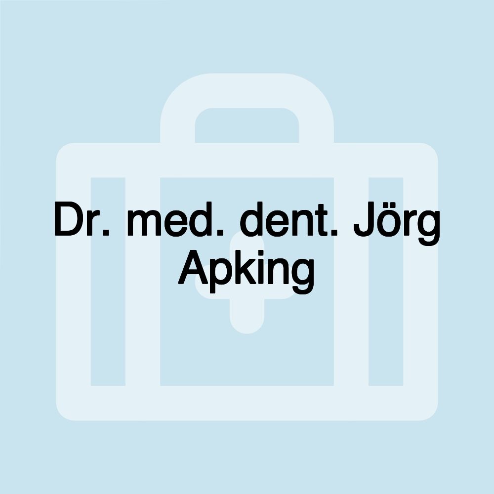 Dr. med. dent. Jörg Apking