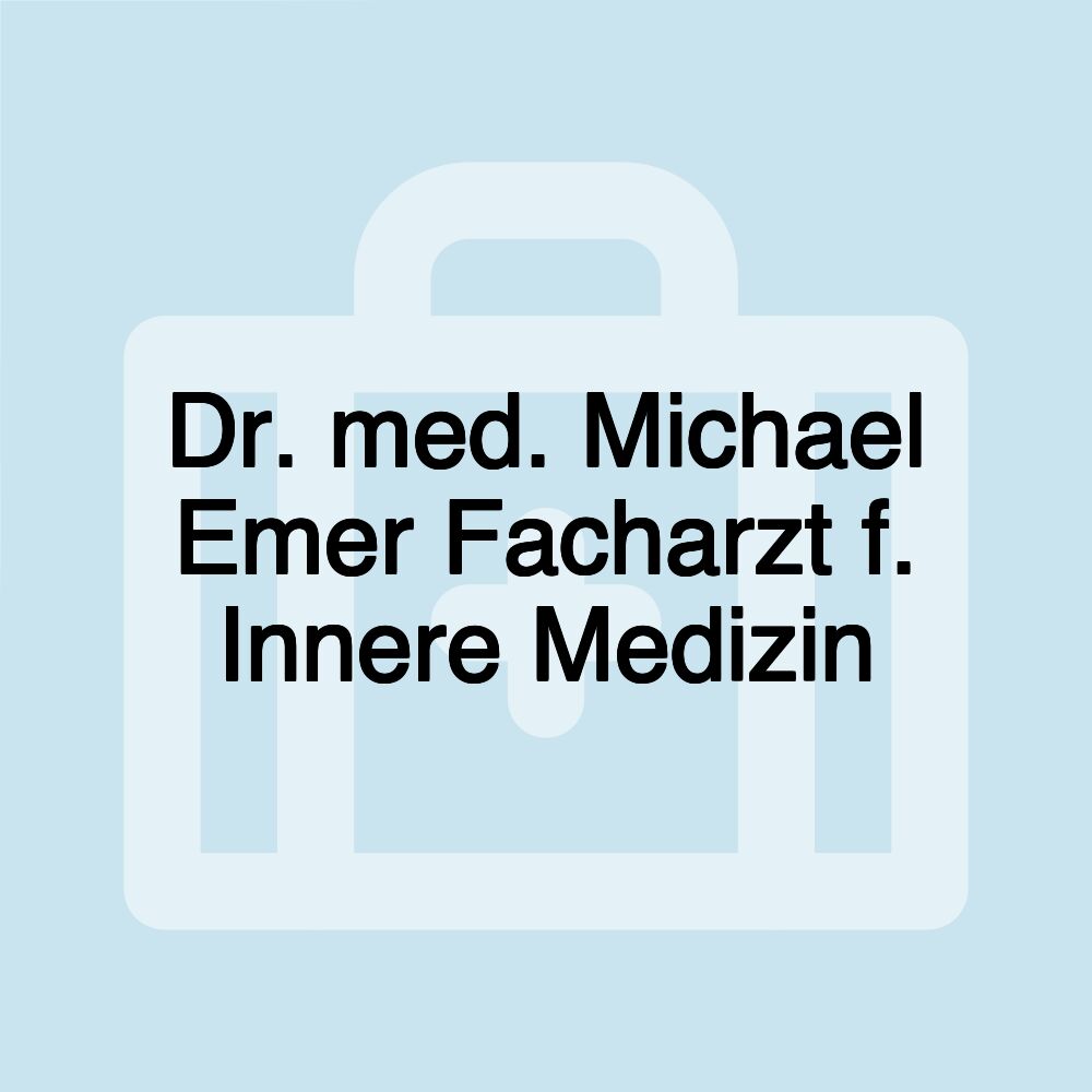 Dr. med. Michael Emer Facharzt f. Innere Medizin