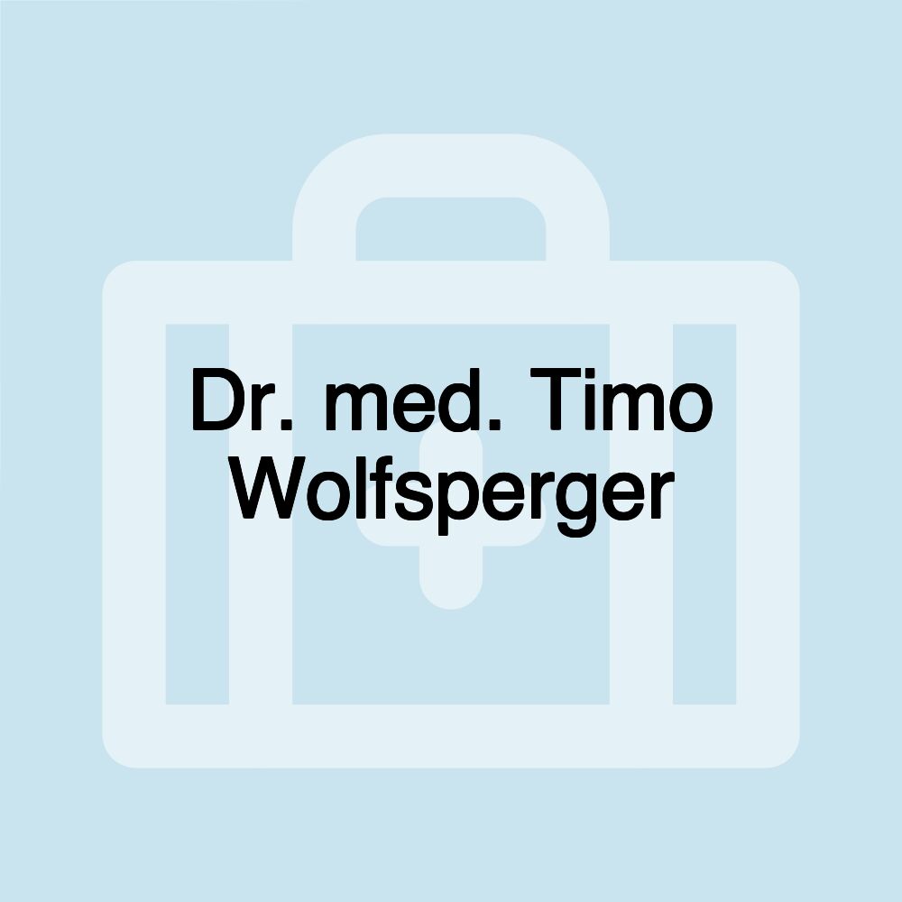 Dr. med. Timo Wolfsperger