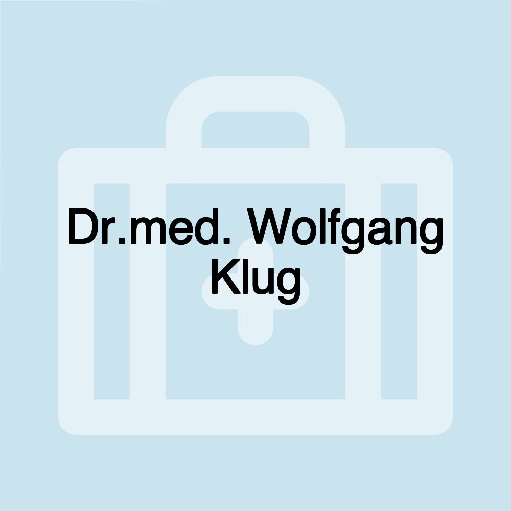 Dr.med. Wolfgang Klug