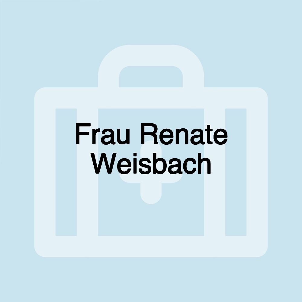 Frau Renate Weisbach