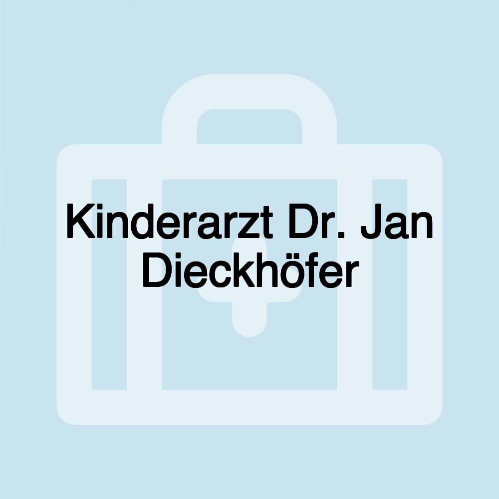 Kinderarzt Dr. Jan Dieckhöfer