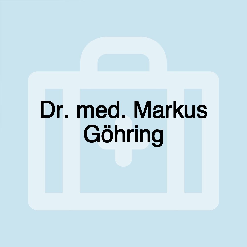 Dr. med. Markus Göhring