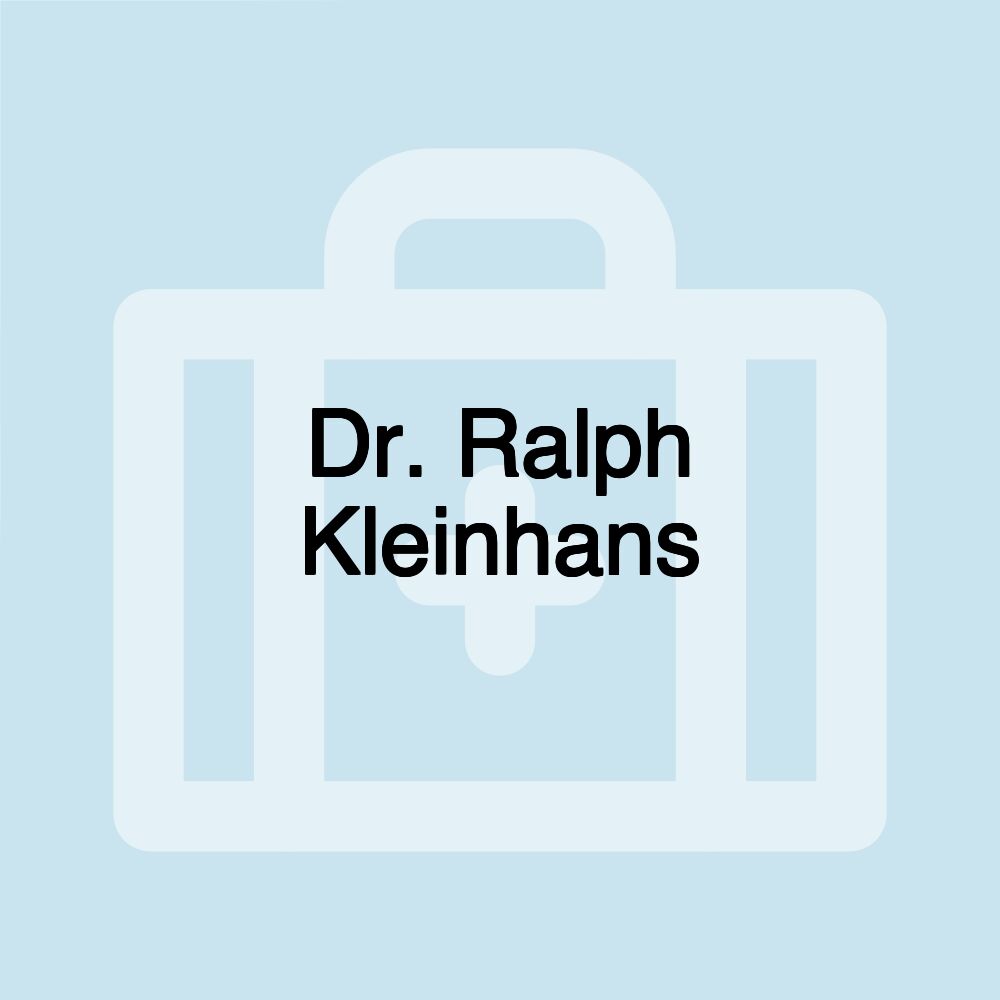 Dr. Ralph Kleinhans