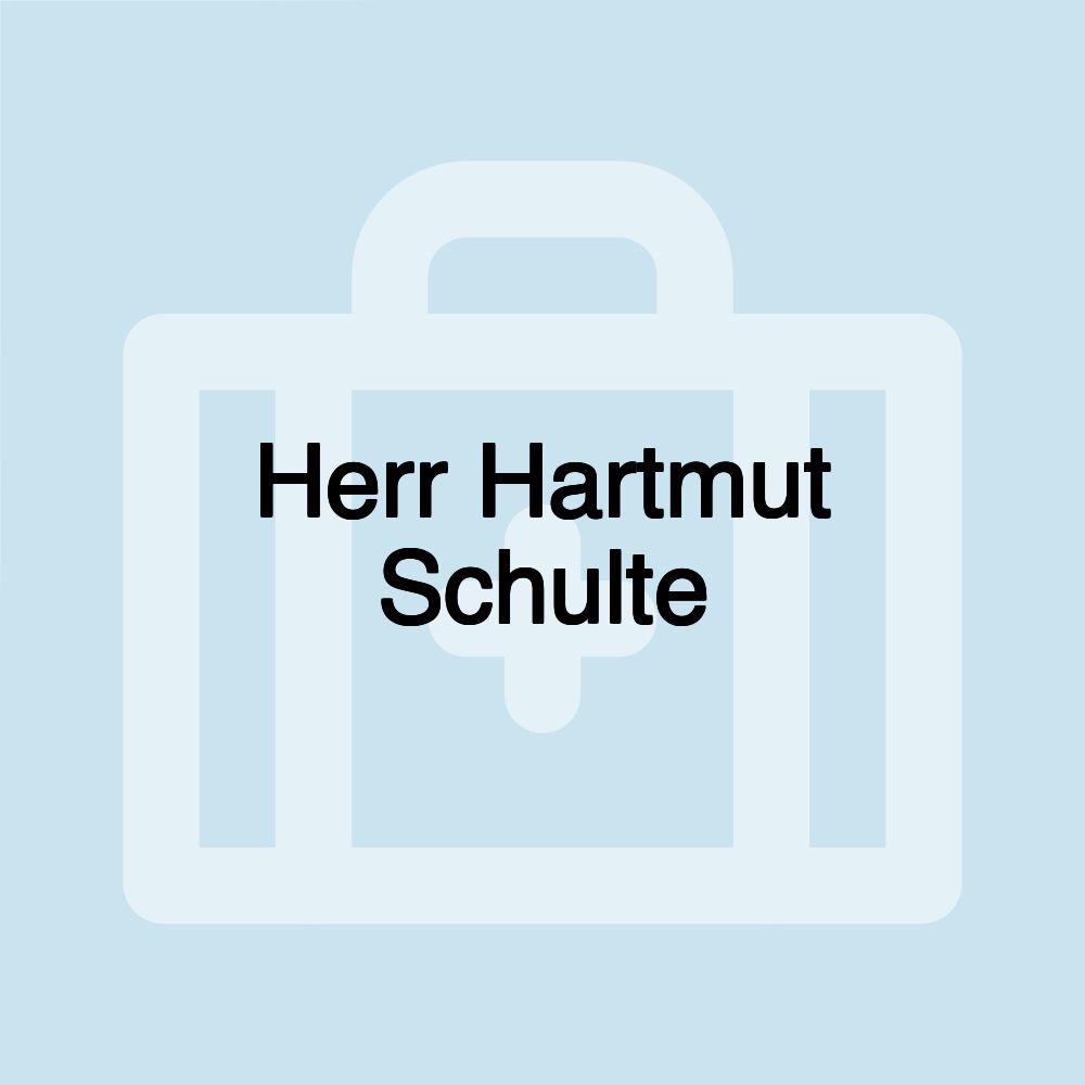 Herr Hartmut Schulte