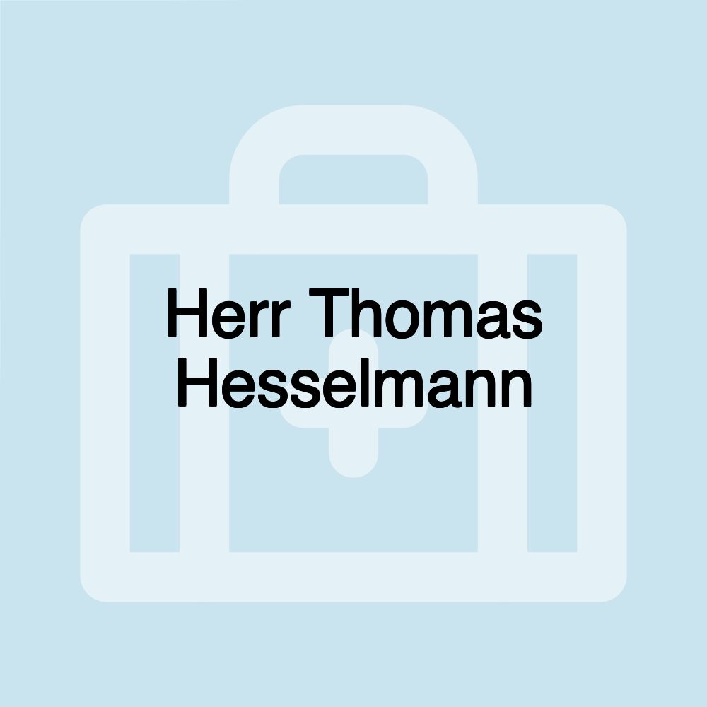 Herr Thomas Hesselmann
