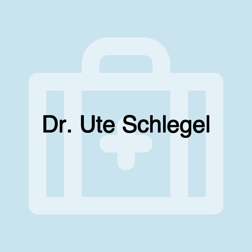 Dr. Ute Schlegel