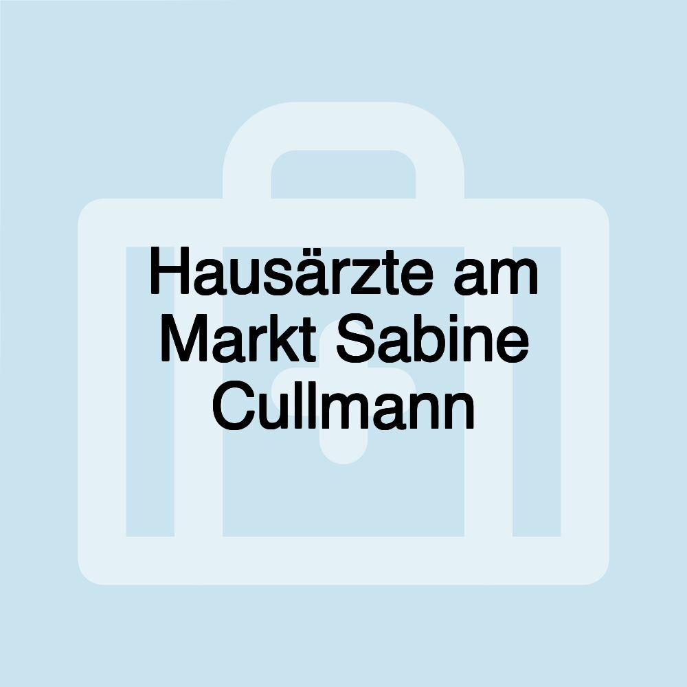 Hausärzte am Markt Sabine Cullmann