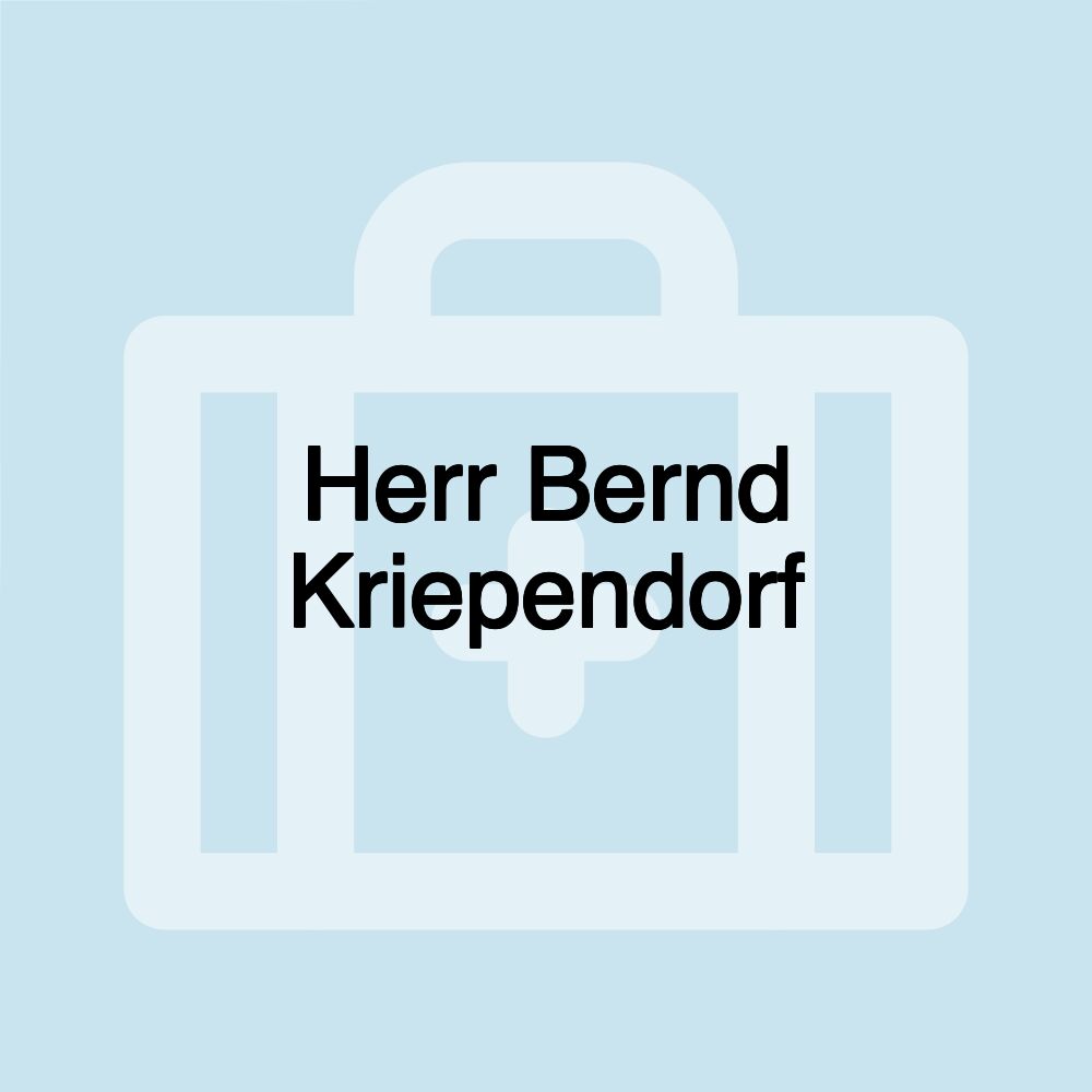 Herr Bernd Kriependorf