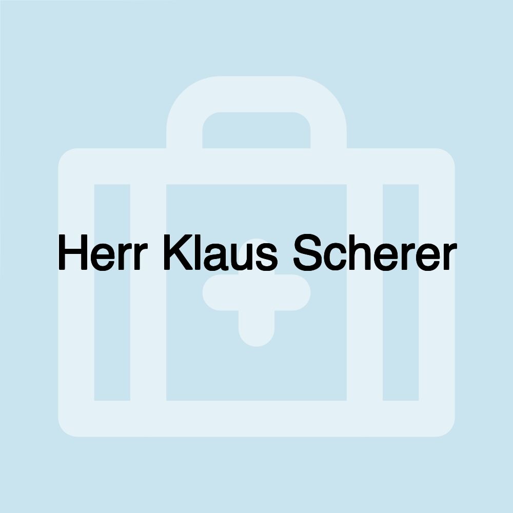 Herr Klaus Scherer