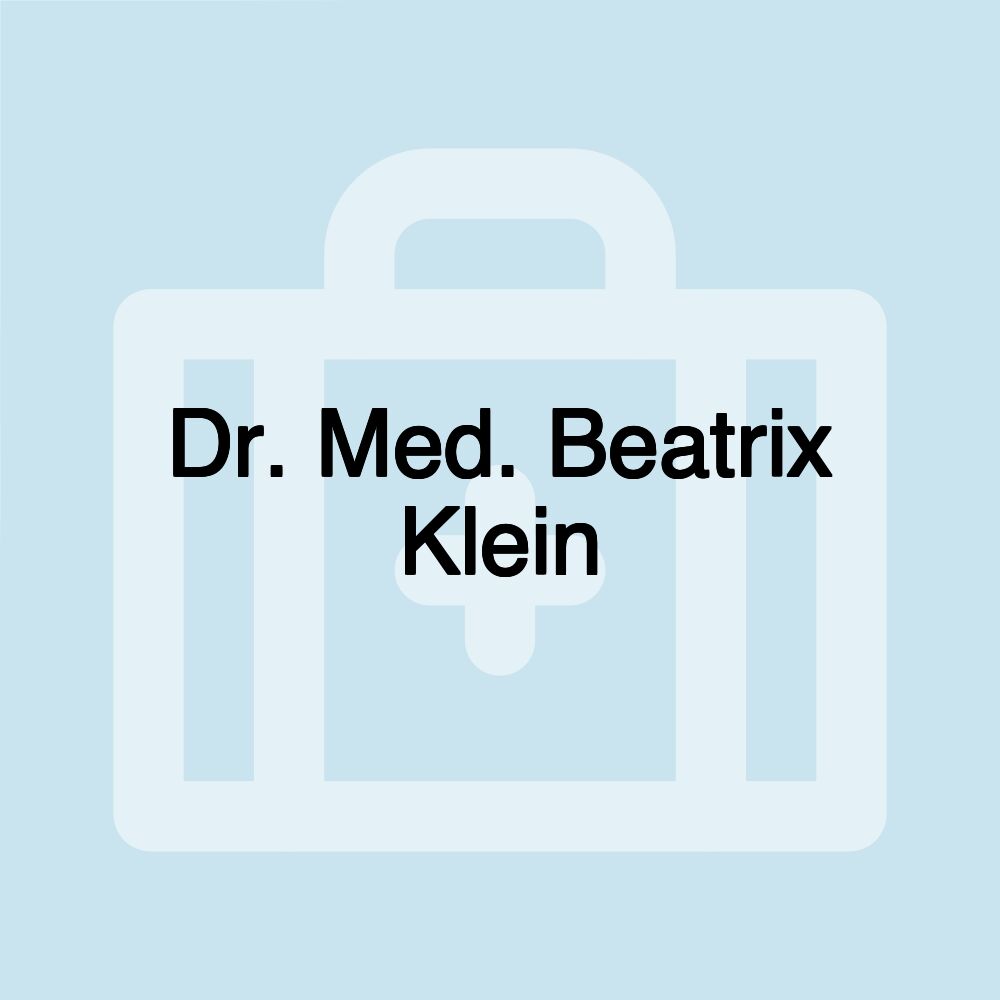 Dr. Med. Beatrix Klein