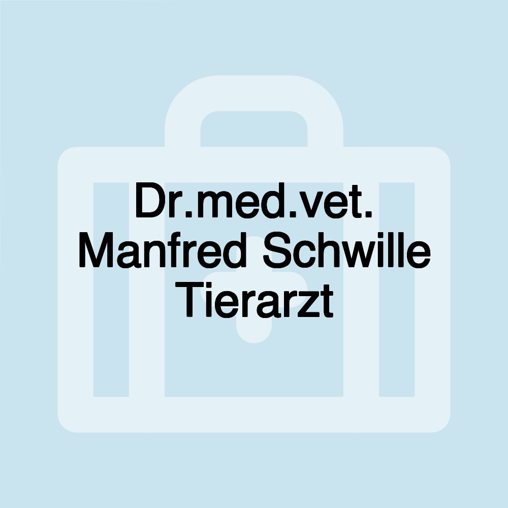 Dr.med.vet. Manfred Schwille Tierarzt
