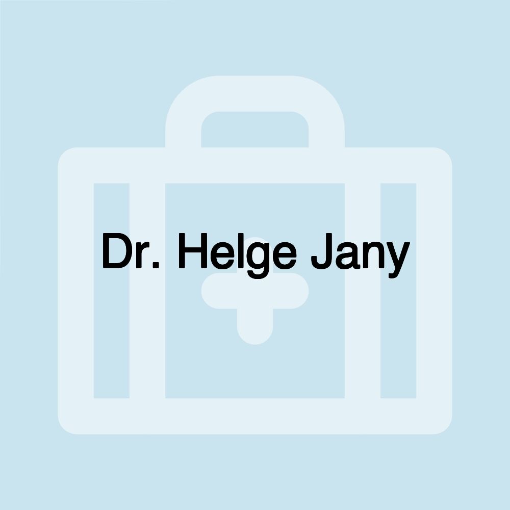 Dr. Helge Jany
